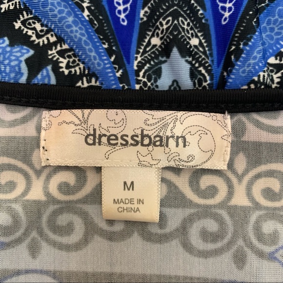 Dressbarn medallion BoHo Top cinched waist , size medium - Picture 6 of 8